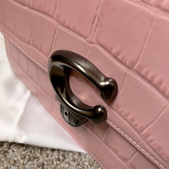 ❌SOLD❌ NWT Coach Studio Croc-Embossed Leather Shoulder Bag - Picture 8 of 14